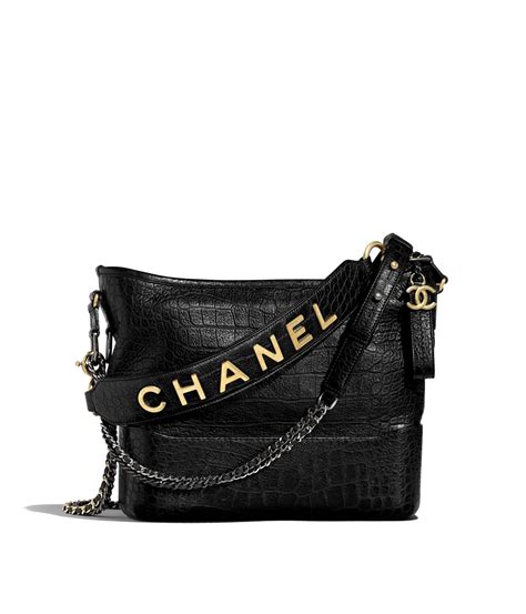 chanel gabrielle hobo bag crocodile embossed calfskin|Chanel gabrielle hobo bag.